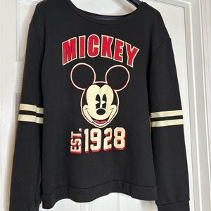Disney Mickey Mouse 1928 Black Sweater Sweatshirt Sz XL